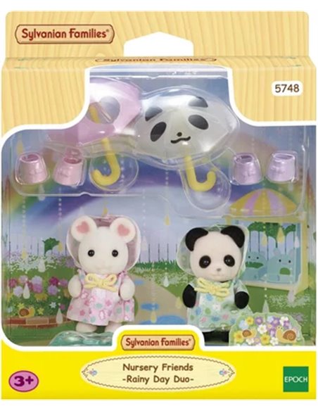 LE DUO DES BEBES EN HABITS DE PLUIE - SYLVANIAN TOUS POUR BEBES