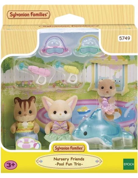 LE TRIO DES BEBES A LA PISCINE - SYLVANIAN TOUS POUR BEBES