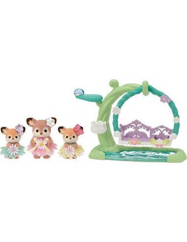 SYLVANIAN FAMILIES -LES BEBES BICHE ET BALANCELLE -SYLVANIAN TOUT POUR LES BEBE