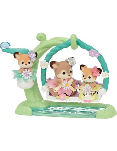 SYLVANIAN FAMILIES -LES BEBES BICHE ET BALANCELLE -SYLVANIAN TOUT POUR LES BEBE