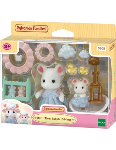 SYLVANIAN FAMILIES - LE BAIN DES FRERES SOURIS MARSHMALLOW - SYLVANIAN FAMILLES