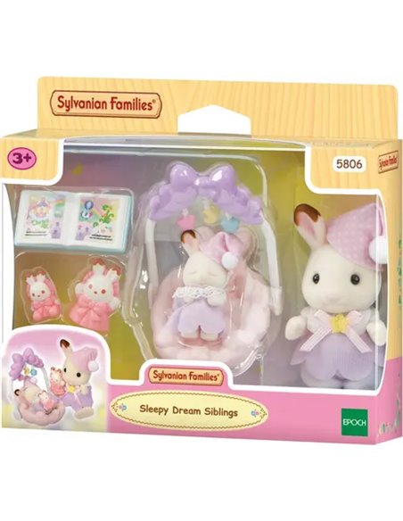 SYLVANIAN FAMILIES - LE COUCHER DES SŒURS LAPIN CHOCOLAT SYLVANIAN FAMILLES