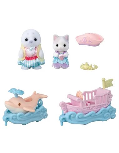 SYLVANIAN FAMILIES - LE PETIT TRAIN DE LA MER -SYLVANIAN VEHICULES