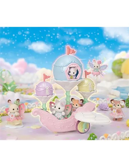 SYLVANIAN FAMILIES -LE BATEAU FLORAL - SYLVANIAN VEHICULES