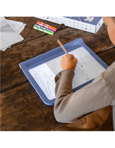 K-DRAW-PRO Tablette lumineuse nomade bleu Manga - KIDYWOLF