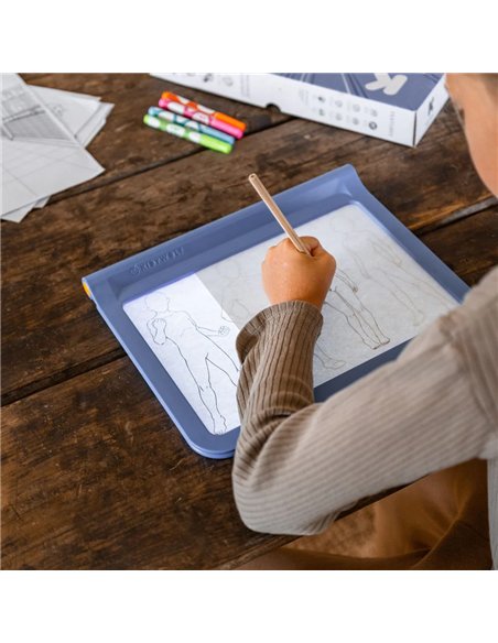 K-DRAW-PRO Tablette lumineuse nomade bleu Manga - KIDYWOLF