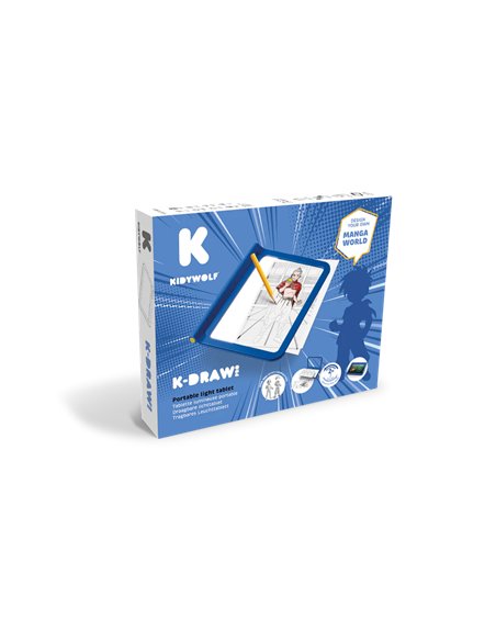 K-DRAW-PRO Tablette lumineuse nomade bleu Manga - KIDYWOLF