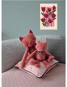 CHAT Méloé 56 cm - poudre de rose - Mailou 2
