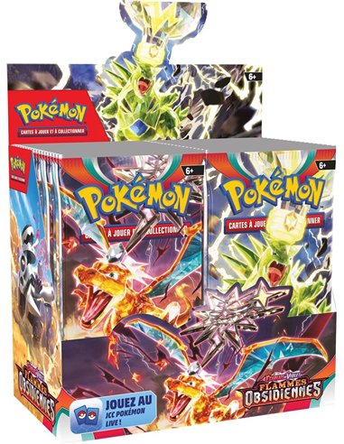 Display Pokémon EV03 : 36 boosters écarlate et violet flammes obsidiennes