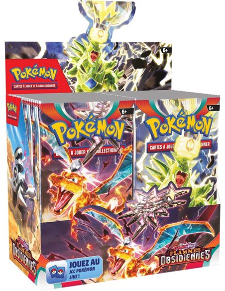 Display Pokémon EV03 : 36 boosters écarlate et violet flammes obsidiennes
