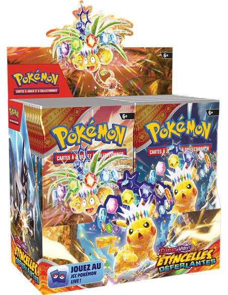 Display Pokémon EV08 : 36 boosters écarlate et violet étincelles déferlantes 