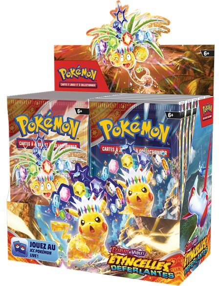Display Pokémon EV08 : 36 boosters écarlate et violet étincelles déferlantes 