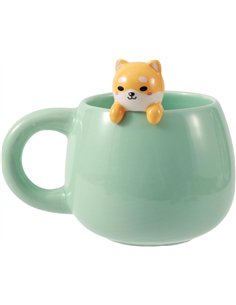 Tasse en Céramique avec breloque chien SHIBA - itotal