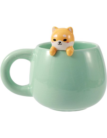Tasse en Céramique avec breloque chien SHIBA - itotal