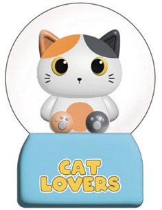 Boule à niege chat blanc et orange - itotal