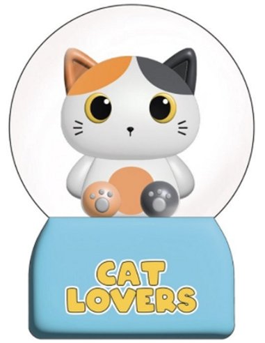 Boule à niege chat blanc et orange - itotal