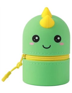 Mini trousse en silicone kawaii - dinosaure - itotal