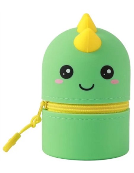 Mini trousse en silicone kawaii - dinosaure - itotal