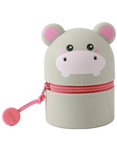 Mini trousse en silicone kawaii - hippo- itotal