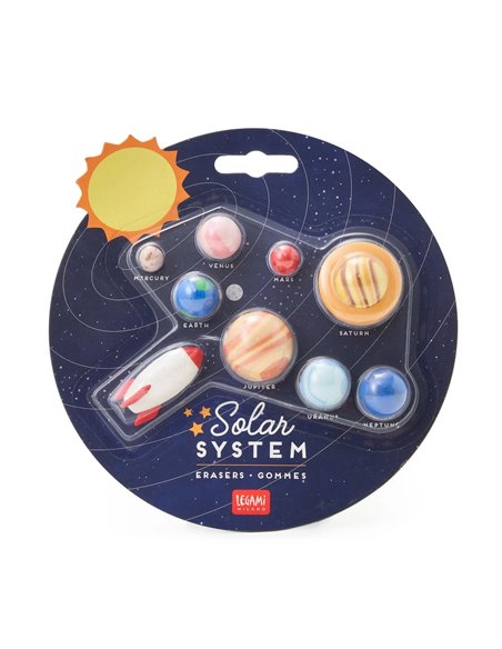 Set de 9 Gommes - Système solaire - LEGAMI