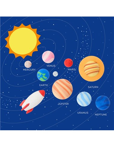 Set de 9 Gommes - Système solaire - LEGAMI