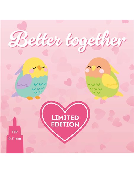 Set de 2 Stylos à Encre effaçables - SECRET HTS I LOVE YOU 2026 - Edition limitée St Valentin 2026 - LEGAMI