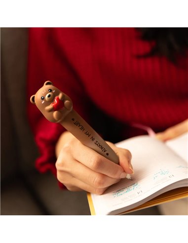 Stylo Gel Anti-stress teddy bear - Edition limitée St Valentin - LEGAMI