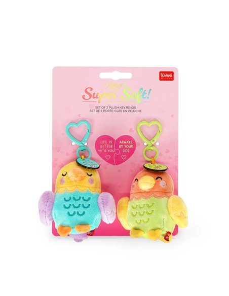 2 Porte-clés avec Peluche - Super Soft! - Tiny - Saint Valentin 2026 - LEGAMI