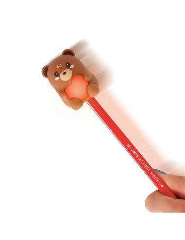 Taille-crayon Lumineux Avec Réservoir - Teddy Bear - Sharpening is Magic - Saint Valentin 2026 - Legami
