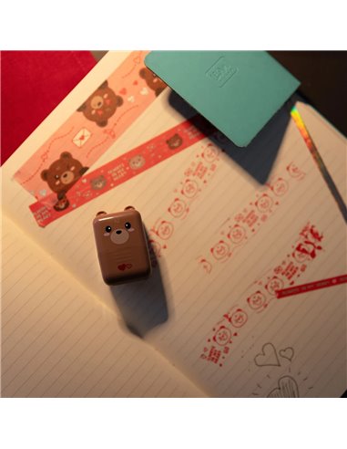 Tampon Rouleau Décoratif - Deco Roller Stamp - TEDDY BEAR - Saint valentin 2026 - LEGAMI