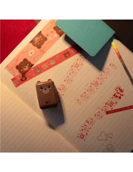 Tampon Rouleau Décoratif - Deco Roller Stamp - TEDDY BEAR - Saint valentin 2026 - LEGAMI