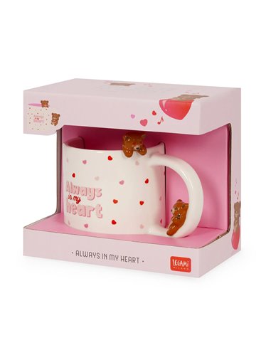 STONEWARE MUG - TOO CUTE TO HANDLE - TEDDY BEAR  350 ML - Legami