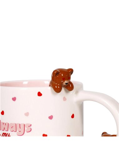 STONEWARE MUG - TOO CUTE TO HANDLE - TEDDY BEAR  350 ML - Legami