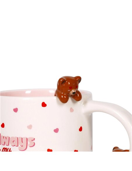 STONEWARE MUG - TOO CUTE TO HANDLE - TEDDY BEAR  350 ML - Legami
