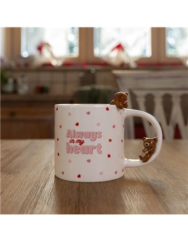 STONEWARE MUG - TOO CUTE TO HANDLE - TEDDY BEAR  350 ML - Legami