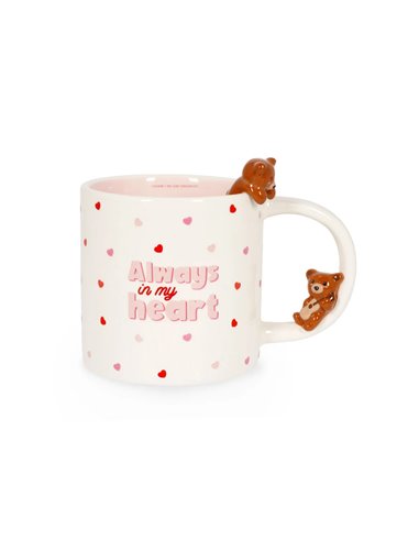 STONEWARE MUG - TOO CUTE TO HANDLE - TEDDY BEAR  350 ML - Legami