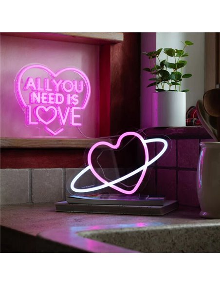 Lampe LED à Effet Néon - All You Need is Love - It’s a Sign - Saint Valentin 2026 - LEGAMI