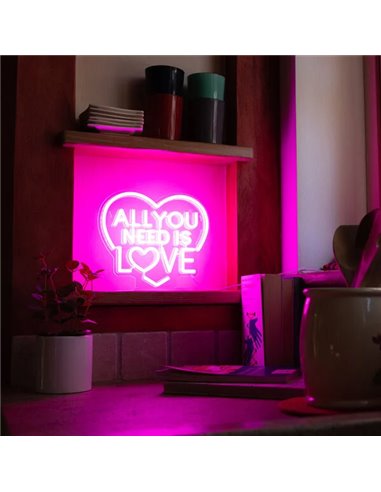 Lampe LED à Effet Néon - All You Need is Love - It’s a Sign - Saint Valentin 2026 - LEGAMI