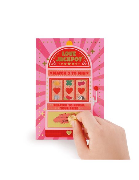 Carte de Vœux à Gratter - Love Jackpot - Saint Valentin 2026 - LEGAMI