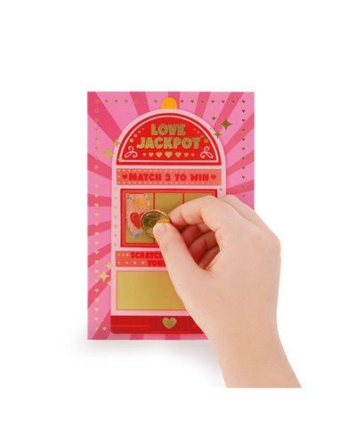 Carte de Vœux à Gratter - Love Jackpot - Saint Valentin 2026 - LEGAMI