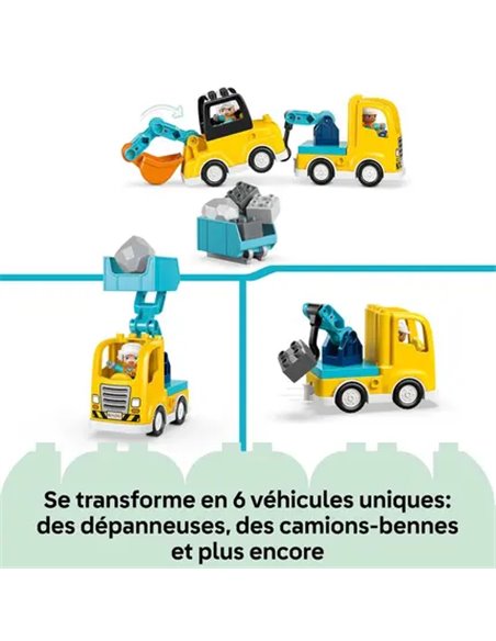 LEGO DUPLO MA VILLE 10475 - LES VEHICULES DE CHANTIER 3-EN-1