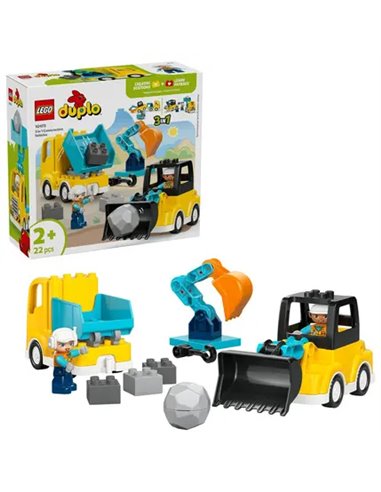 LEGO DUPLO MA VILLE 10475 - LES VEHICULES DE CHANTIER 3-EN-1