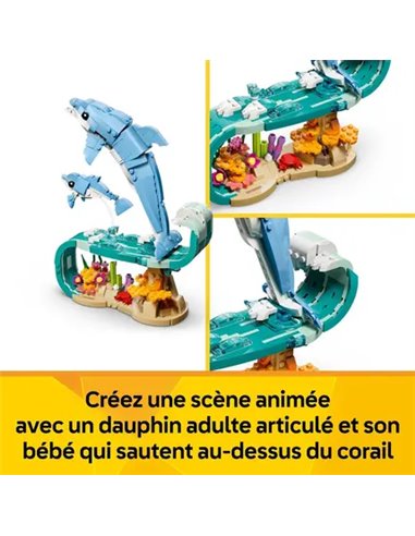 LEGO CREATOR 31385 - ANIMAUX MARINS : LES BEAUX DAUPHINS
