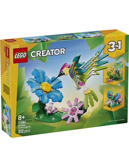 LEGO CREATOR 31384 - ANIMAUX SAUVAGES : LE COLIBRI COLORE