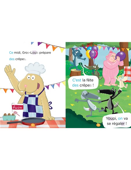 MES LECTURES DU CP AVEC LOUP - LA FÊTE DES CRÊPES