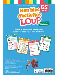 MON BLOC D'ACTIVITÉS LOUP - GRANDE SECTION 2