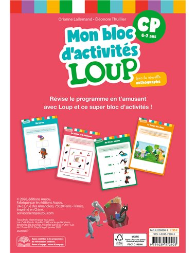 MON BLOC D'ACTIVITÉS LOUP - CP