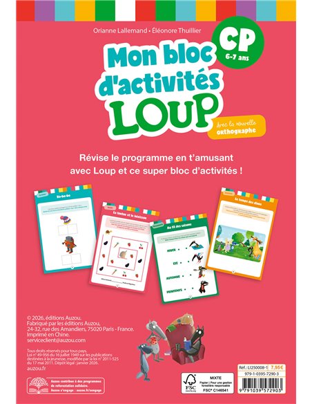 MON BLOC D'ACTIVITÉS LOUP - CP