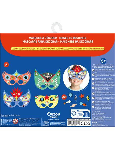 MA POCHETTE D'ARTISTE - MASQUES A DÉCORER - LE GANG DES SUPER-HÉROS