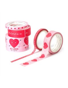 Set de 5 Rubans Adhésifs Décoratifs en Papier Heart - Tape by Tape - Heart - LEGAMI 2